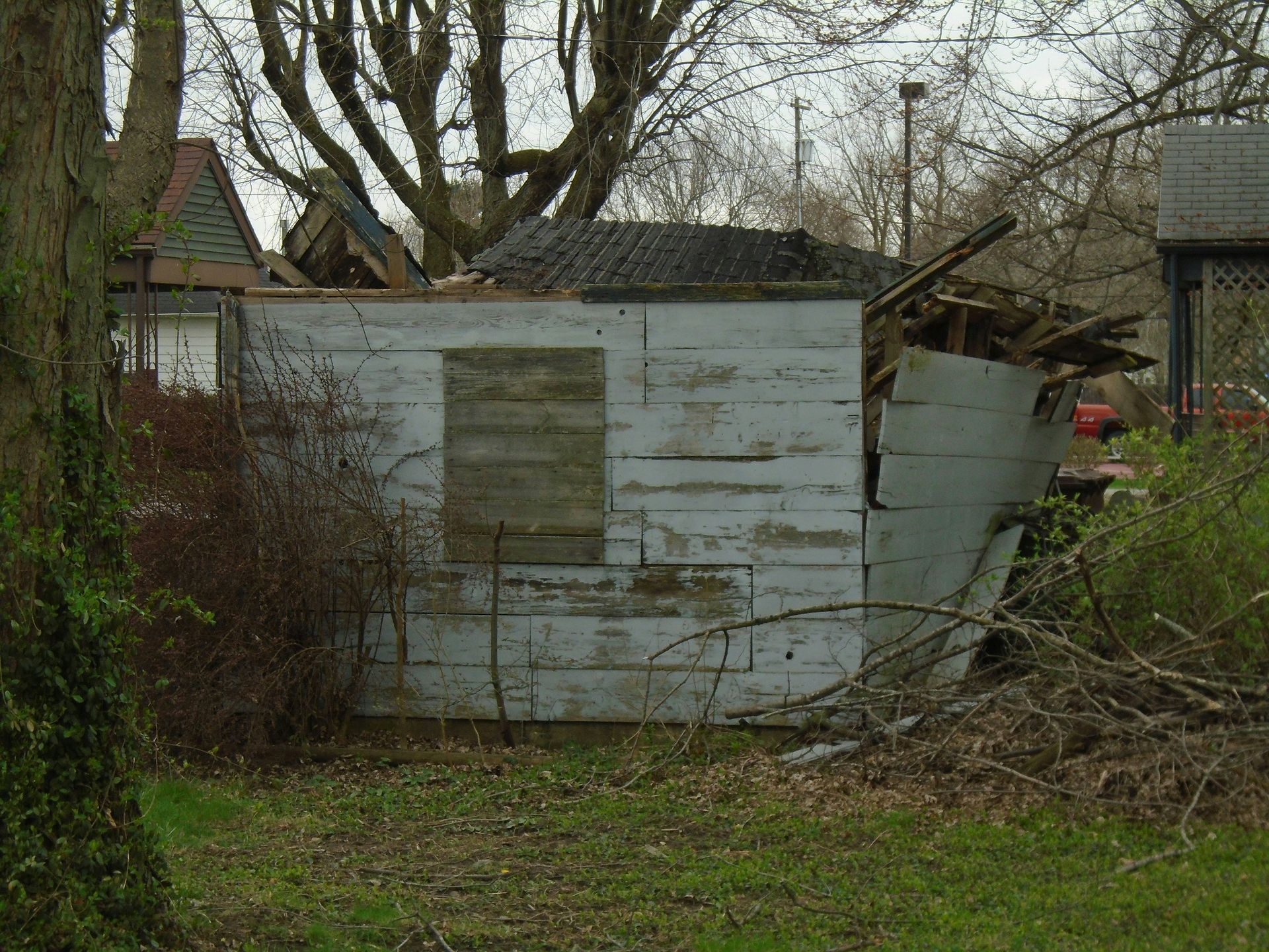 a house that has been destroyed